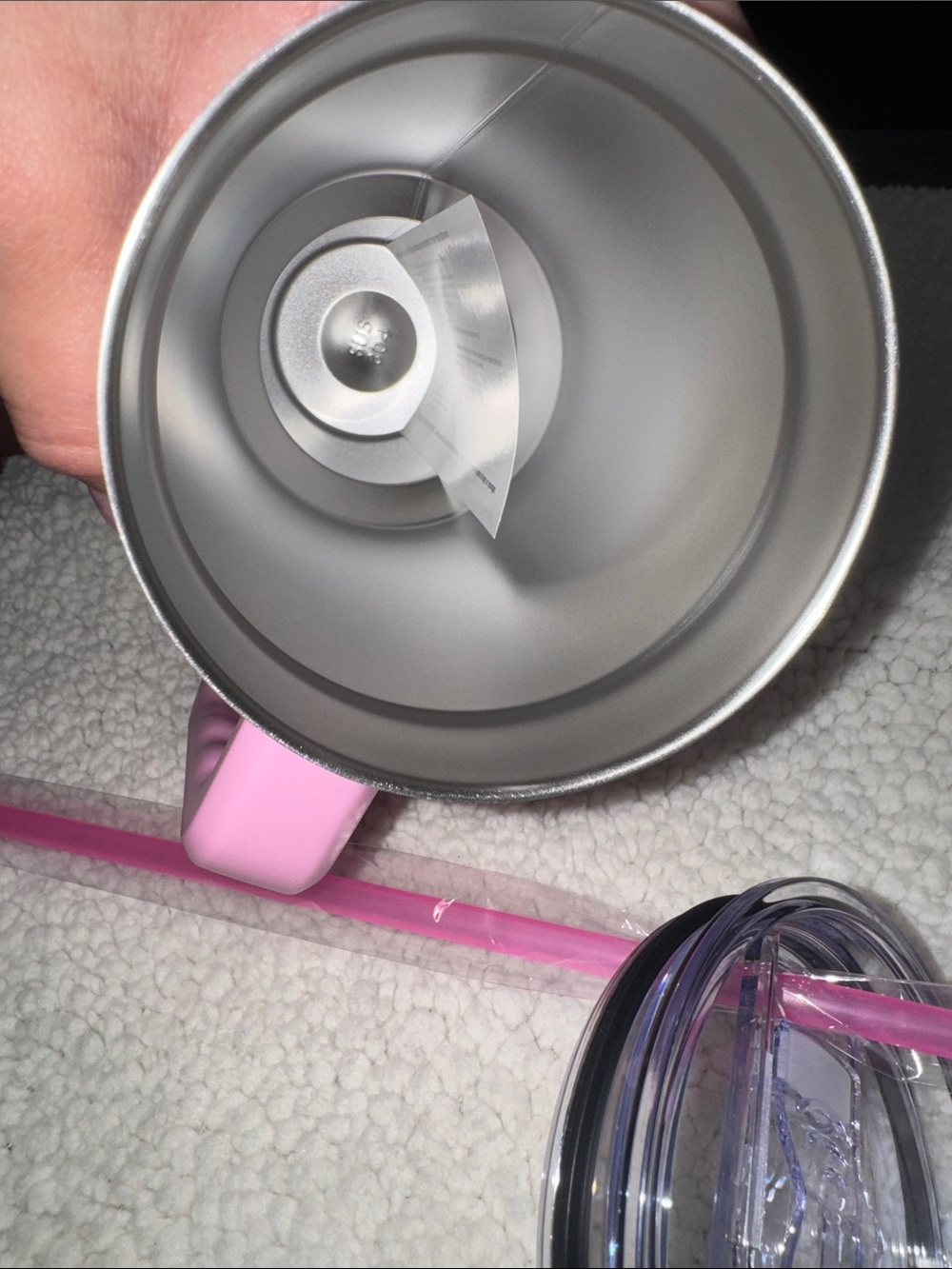 Hello Kitty- NWT  Pink Insulated Stainless Steel Tumbler with Handle and Straw - Picture 14 of 14